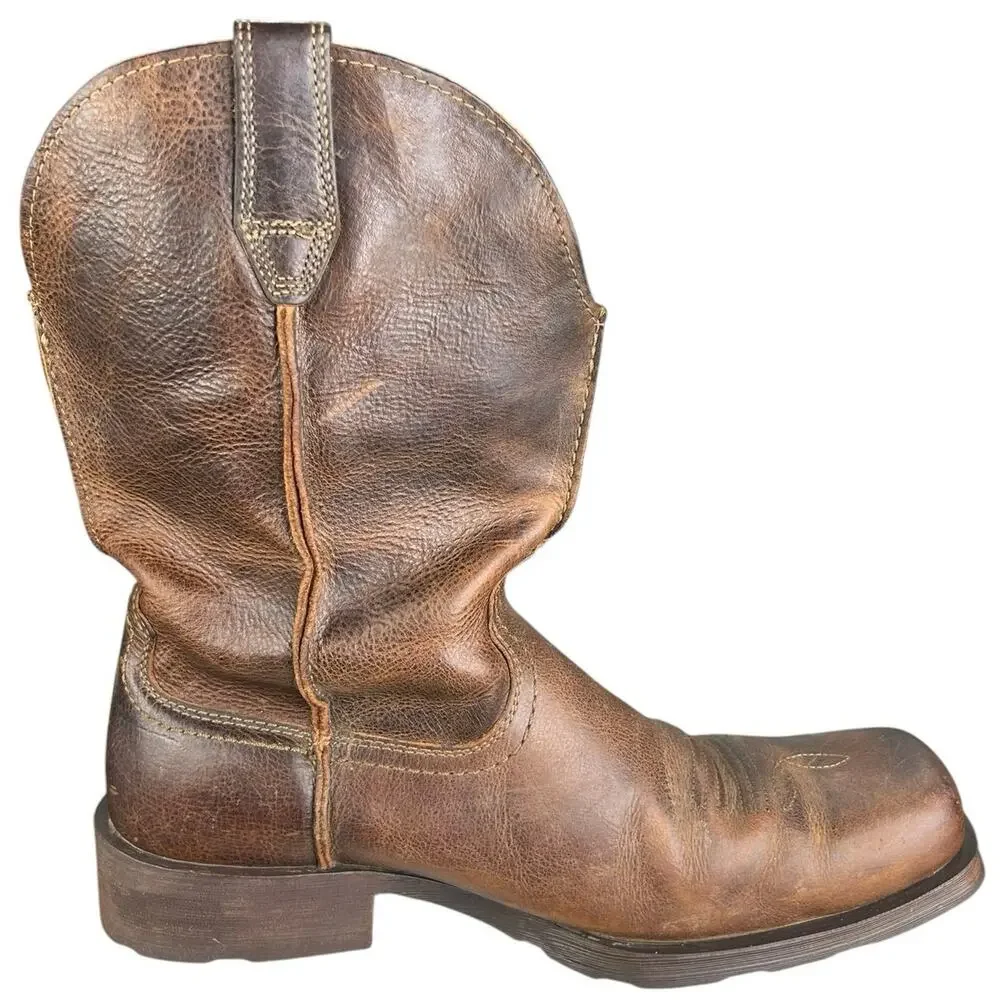 Ariat Men’s Rambler Brown Leather Distressed Cowboy Boot Size US 12 EE